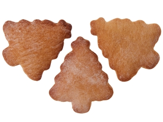 Изображение №2 | Набор новогодних имбирных печений в форме елочки (черный/белый)