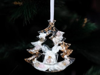 Изображение №5 | Елочная игрушка Ель (Розовый кварц)