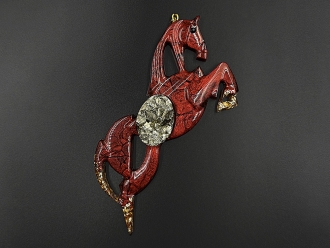 Изображение №3 | Елочная игрушка Лошадь (Гранат (красный))