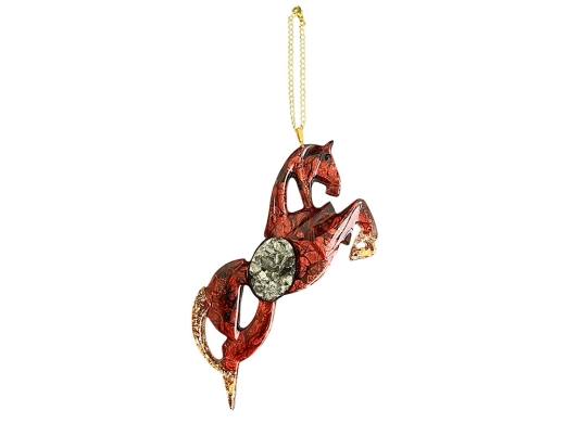 Изображение №1 | Елочная игрушка Лошадь (Гранат (красный))