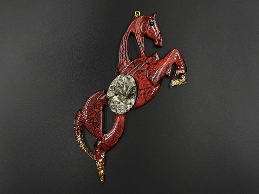 Изображение №3 | Елочная игрушка Лошадь (Гранат (красный))