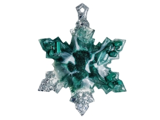 Изображение №4 | Набор елочных игрушек: Полумесяц, Снежинка (Авантюрин (зеленый))