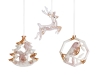 Изображение №1 | Набор елочных игрушек: Снегирь, Олень, Ель (Розовый кварц)