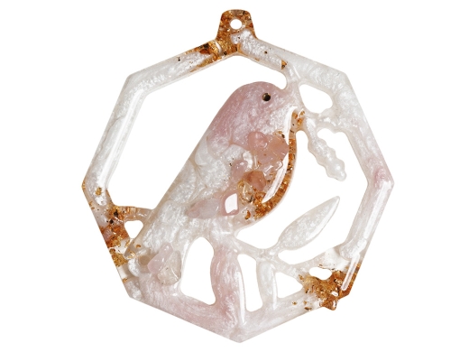 Изображение №5 | Набор елочных игрушек: Снегирь, Олень, Ель (Розовый кварц)