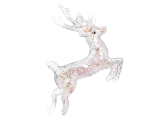 Изображение №7 | Набор елочных игрушек: Снегирь, Олень, Ель (Розовый кварц)