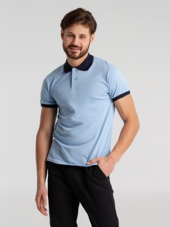 Изображение №4 | Рубашка поло Prince 190 голубая с темно-синим, размер XS