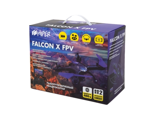 Изображение №15 | Радиоуправляемый квадрокоптер «FALCON X FPV» (черный/фиолетовый)