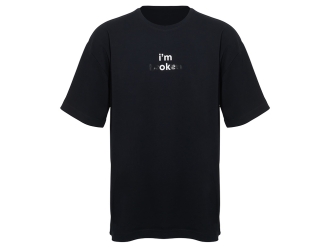 Изображение №1 | Футболка оверсайз «Vienna» унисекс с нанесением Трафарет Скульптура 2 цвета, размер S S (черный)