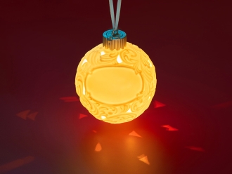 Изображение №9 | Шар новогодний с подсветкой и зоной для персонализации (белый)