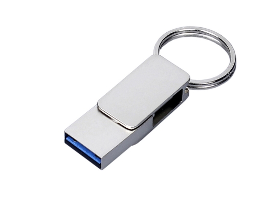Изображение №2 | USB 2.0- флешка «Mercury» на 16 Гб с поворотным механизмом и дополнительным разъемом Type-C 16ГБ (серебристый)