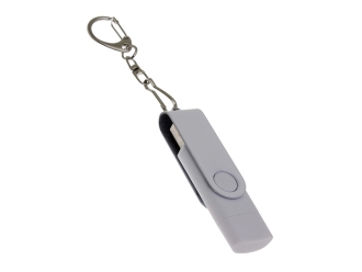 Изображение №1 | USB 2.0- флешка на 16 Гб с поворотным механизмом и дополнительным разъемом Type-C 16ГБ (белый)