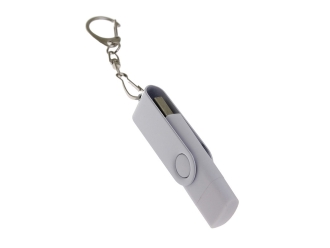 Изображение №2 | USB 2.0- флешка на 16 Гб с поворотным механизмом и дополнительным разъемом Type-C 16ГБ (белый)