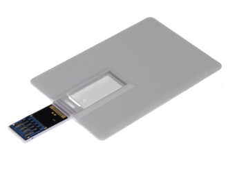 Изображение №3 | USB 3.0- флешка на 32 Гб в виде визитки, с раскладным чипом 32ГБ (белый)