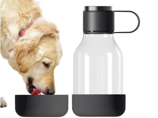 Изображение №5 | Бутылка для воды 2-в-1 «Dog Bowl Bottle» со съемной миской для питомцев, 1500 мл (черный)