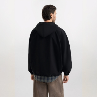 Изображение №7 | Ветровка (анорак) оверсайз унисекс Риссман (Rissman), черная, размер XS/S