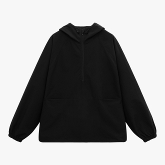 Изображение №9 | Ветровка (анорак) оверсайз унисекс Риссман (Rissman), черная, размер XS/S