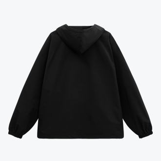 Изображение №10 | Ветровка (анорак) оверсайз унисекс Риссман (Rissman), черная, размер XS/S