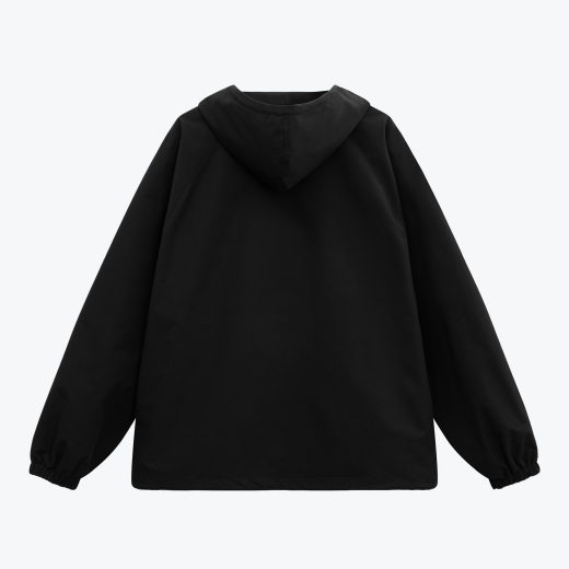 Изображение №10 | Ветровка (анорак) оверсайз унисекс Риссман (Rissman), черная, размер XS/S