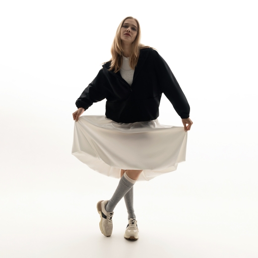 Изображение №13 | Ветровка (анорак) оверсайз унисекс Риссман (Rissman), черная, размер XS/S