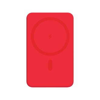 Изображение №3 | Внешний аккумулятор Ларго PD (Largo PD) 5000mAh с функцией беспроводной зарядки 15W, красный