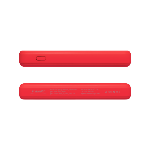 Изображение №5 | Внешний аккумулятор Ларго PD (Largo PD) 5000mAh с функцией беспроводной зарядки 15W, красный