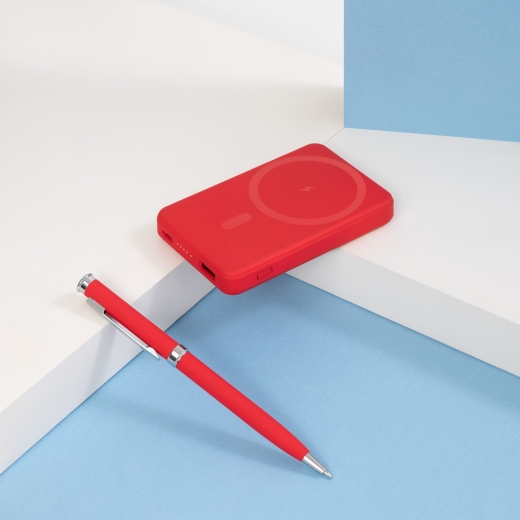 Изображение №8 | Внешний аккумулятор Ларго PD (Largo PD) 5000mAh с функцией беспроводной зарядки 15W, красный