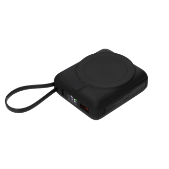 Изображение №1 | Внешний аккумулятор с подсветкой Риттер PD (Ritter PD) 10000mAh с функцией беспроводной зарядки 15W, черный