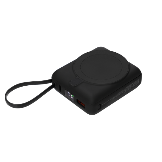 Изображение №1 | Внешний аккумулятор с подсветкой Риттер PD (Ritter PD) 10000mAh с функцией беспроводной зарядки 15W, черный