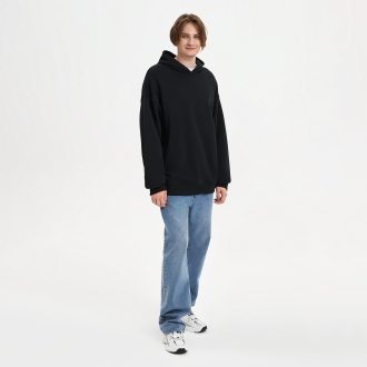 Изображение №2 | Худи оверсайз унисекс Фьюжн (Fusion), черный, размер XS/S