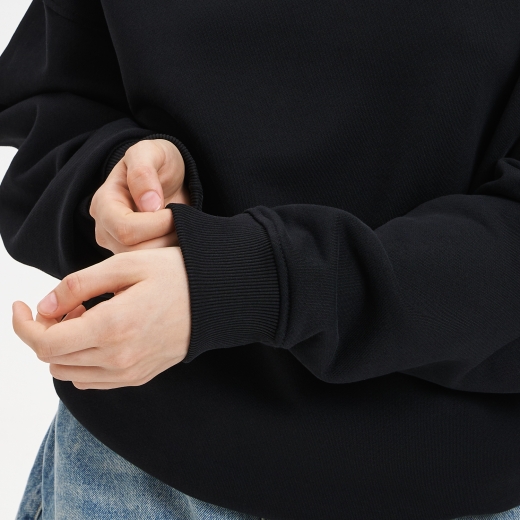 Изображение №11 | Худи оверсайз унисекс Фьюжн (Fusion), черный, размер XS/S