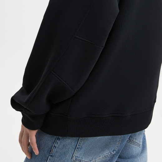 Изображение №12 | Худи оверсайз унисекс Фьюжн (Fusion), черный, размер XS/S