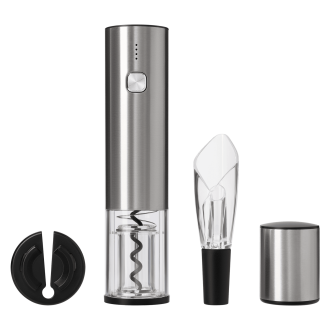 Изображение №1 | Набор для вина с электрическим штопором Винтаро (Vintaro), серебряный