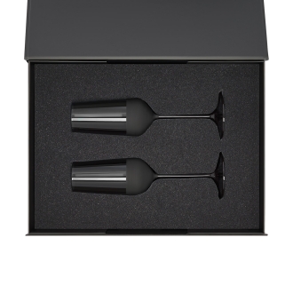 Изображение №2 | Подарочный набор 2 бокала для шампанского Блэк Эдишн (Black Edition) в черной коробке