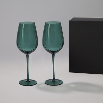 Изображение №1 | Подарочный набор 2 бокала для вина Капри (Capri) в черной коробке