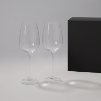 Изображение №1 | Подарочный набор 2 бокала для вина Бланш (Blanche) в черной коробке