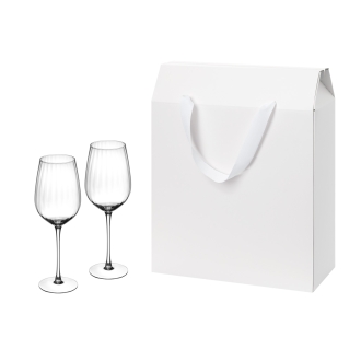 Изображение №1 | Подарочный набор 2 бокала для вина Бланш (Blanche) в большом подарочном пакете