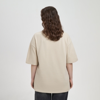 Изображение №5 | Футболка унисекс премиум Аура (Aura), 100% хлопок 200гр. бежевый, размер XS/S