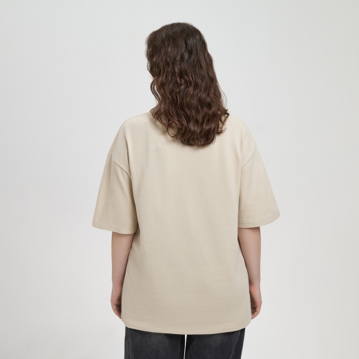 Изображение №5 | Футболка унисекс премиум Аура (Aura), 100% хлопок 200гр. бежевый, размер XS/S