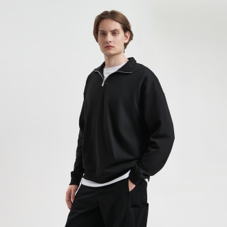 Изображение №1 | Толстовка на молнии унисекс Флоу (Flow), черная, размер XS/S