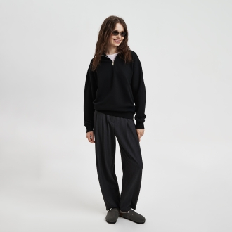 Изображение №4 | Толстовка на молнии унисекс Флоу (Flow), черная, размер XS/S