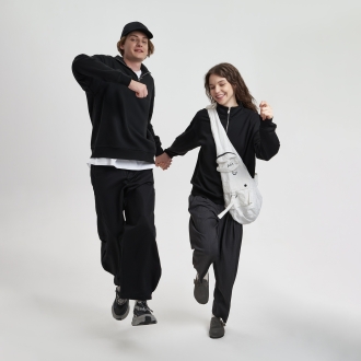 Изображение №13 | Толстовка на молнии унисекс Флоу (Flow), черная, размер XS/S