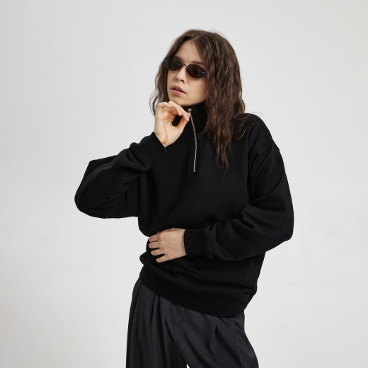 Изображение №3 | Толстовка на молнии унисекс Флоу (Flow), черная, размер XS/S