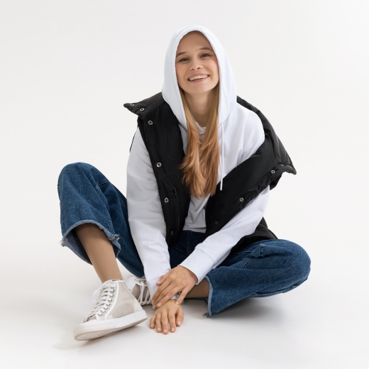 Изображение №8 | Худи с капюшоном, унисекс Алекс (Alex) белый, размер S