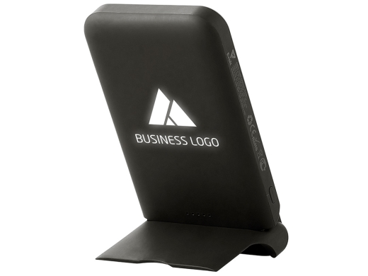 Изображение №3 | Беспроводной внешний аккумулятор с подсветкой лого и подставкой «Magflash», 10000 мАч, 15 Вт (черный)