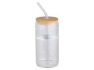 Изображение №1 | Емкость для питья с бамбуковой крышкой «Mirage» (прозрачный)