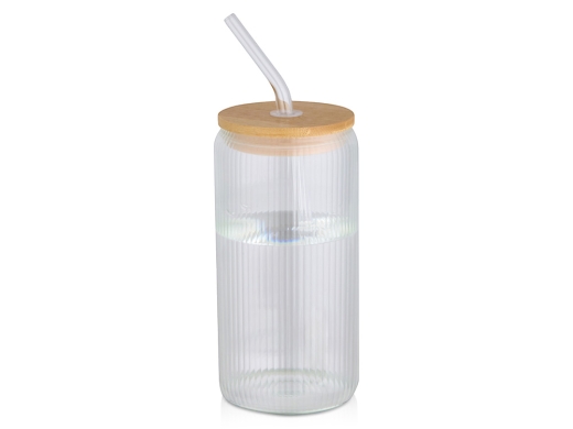 Изображение №1 | Емкость для питья с бамбуковой крышкой «Mirage» (прозрачный)