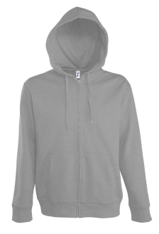 Изображение №1 | Толстовка мужская на молнии с капюшоном Seven Men 290, серый меланж, размер S