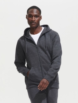 Изображение №4 | Толстовка мужская на молнии с капюшоном Seven Men 290, серый меланж, размер S