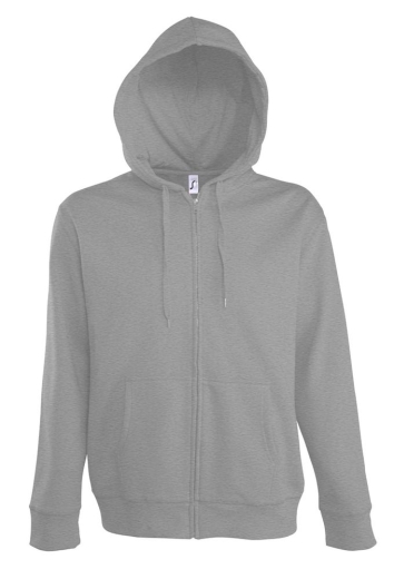 Изображение №1 | Толстовка мужская на молнии с капюшоном Seven Men 290, серый меланж, размер S