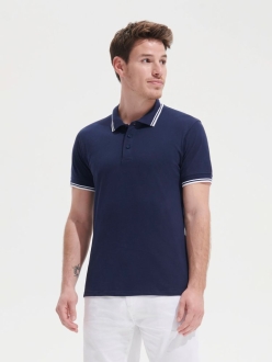 Изображение №5 | Рубашка поло мужская Pasadena Men 200 с контрастной отделкой, черный/зеленый, размер S